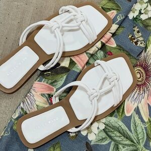 Azalea Wang Stetson Knot Leather Sandals 38/7.5